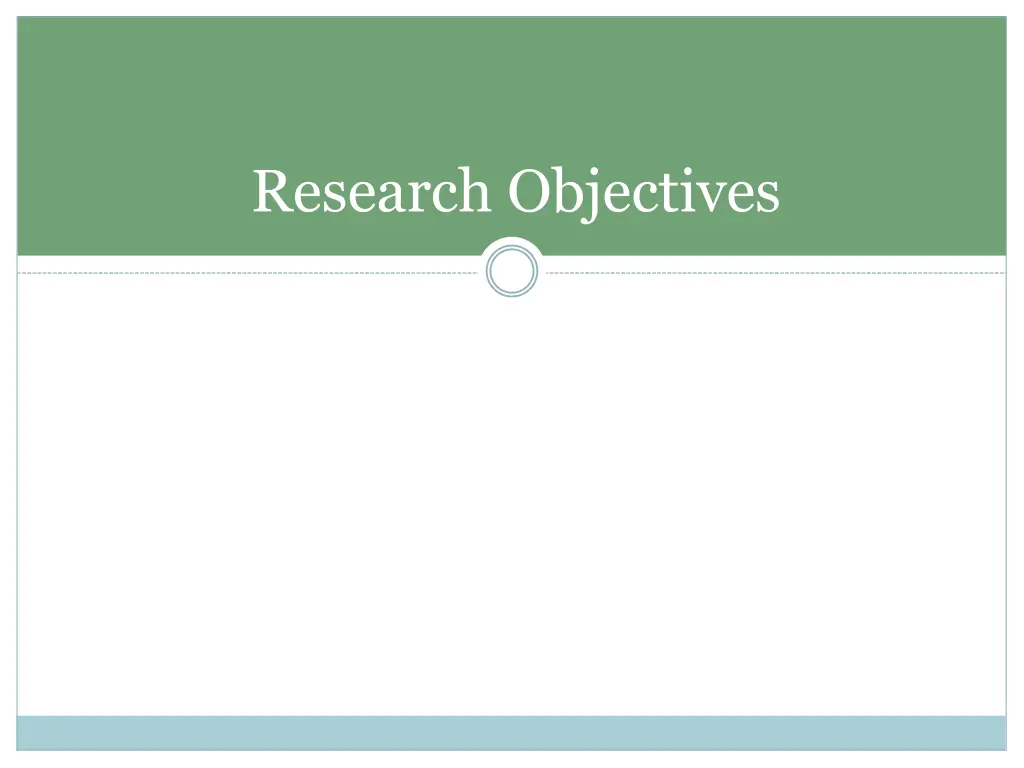 research objectives