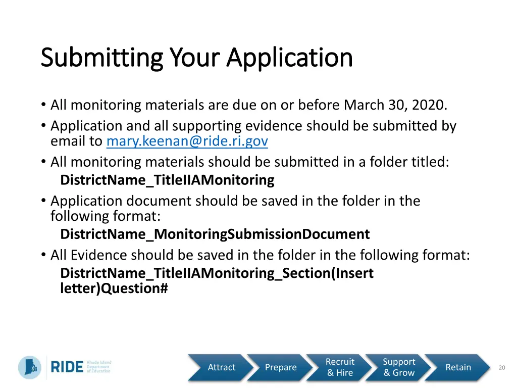 submitting your application submitting your