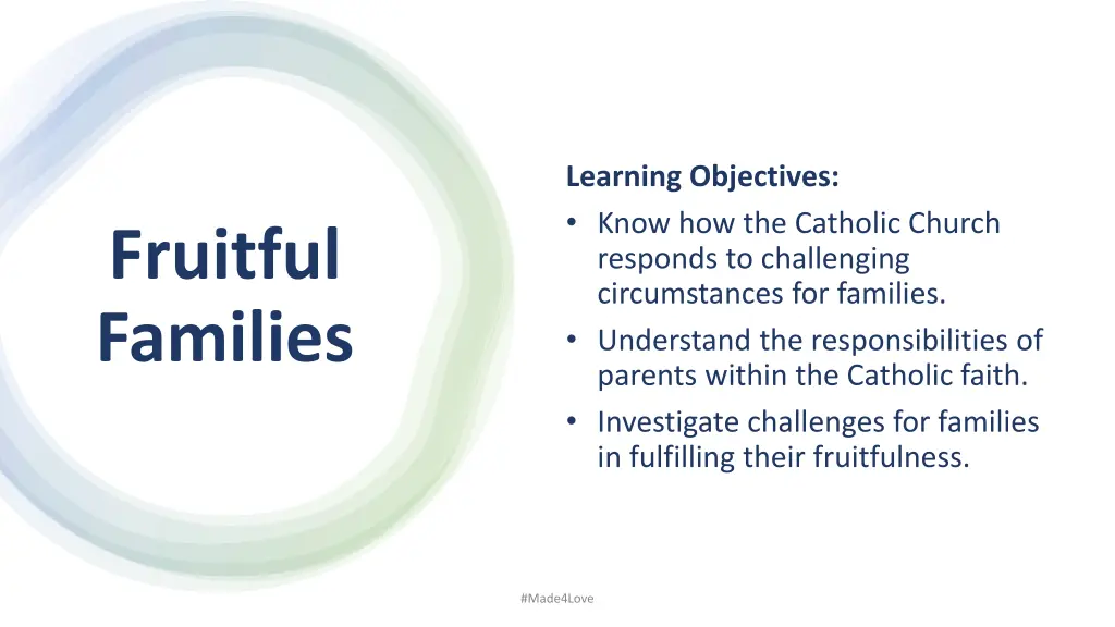 learning objectives know how the catholic church