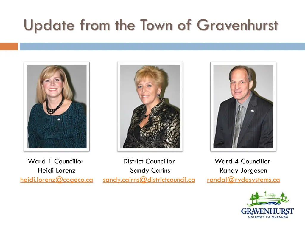 update from the town of gravenhurst