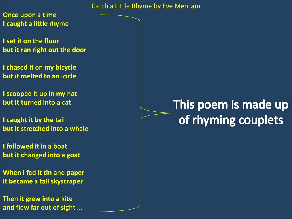 catch a little rhyme by eve merriam