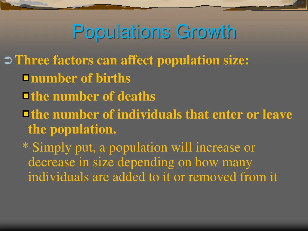 populations growth