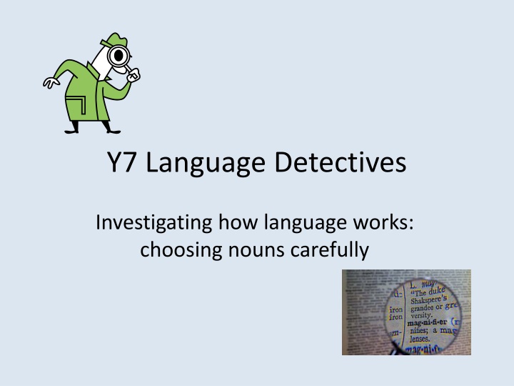 y7 language detectives