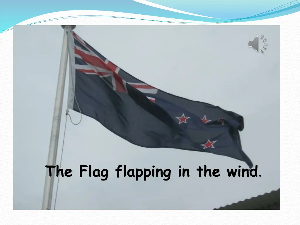 the flag flapping in the wind