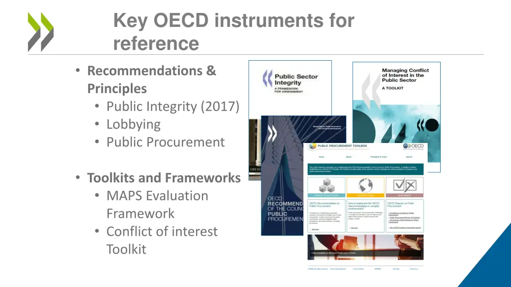 key oecd instruments for reference