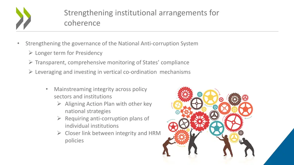 strengthening institutional arrangements