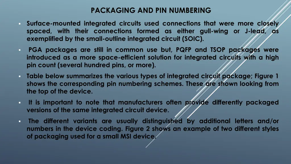 packaging and pin numbering 1