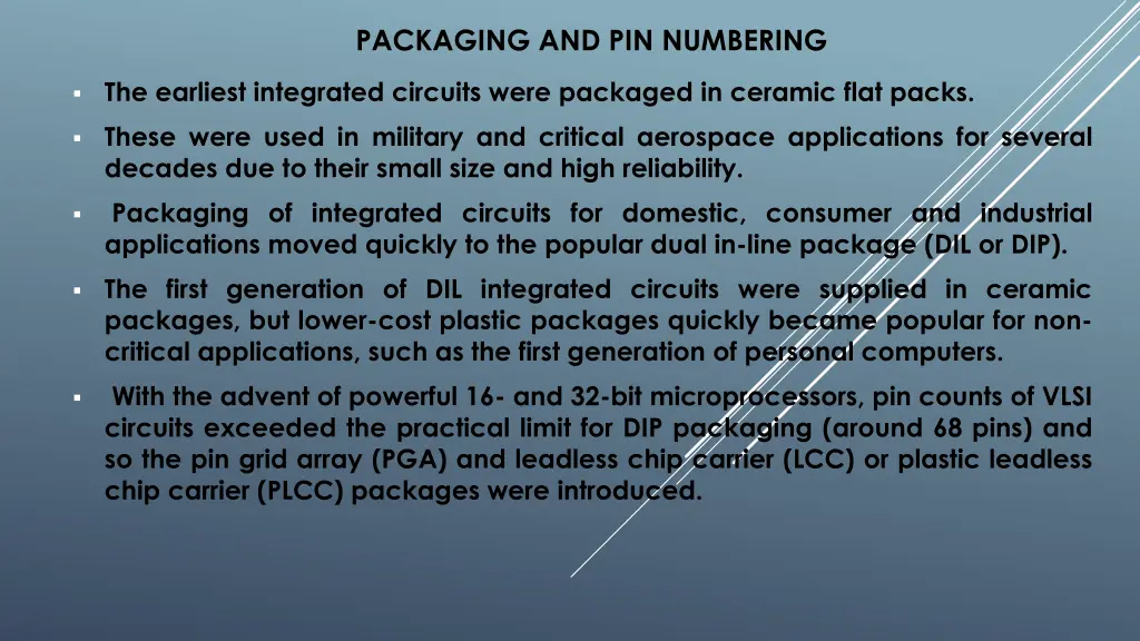 packaging and pin numbering