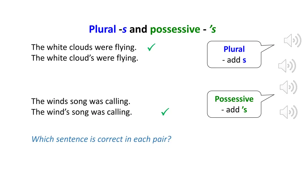 plural s and possessive s