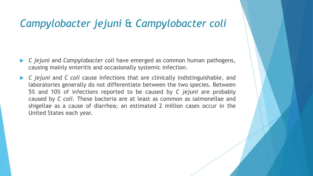 campylobacter jejuni campylobacter coli