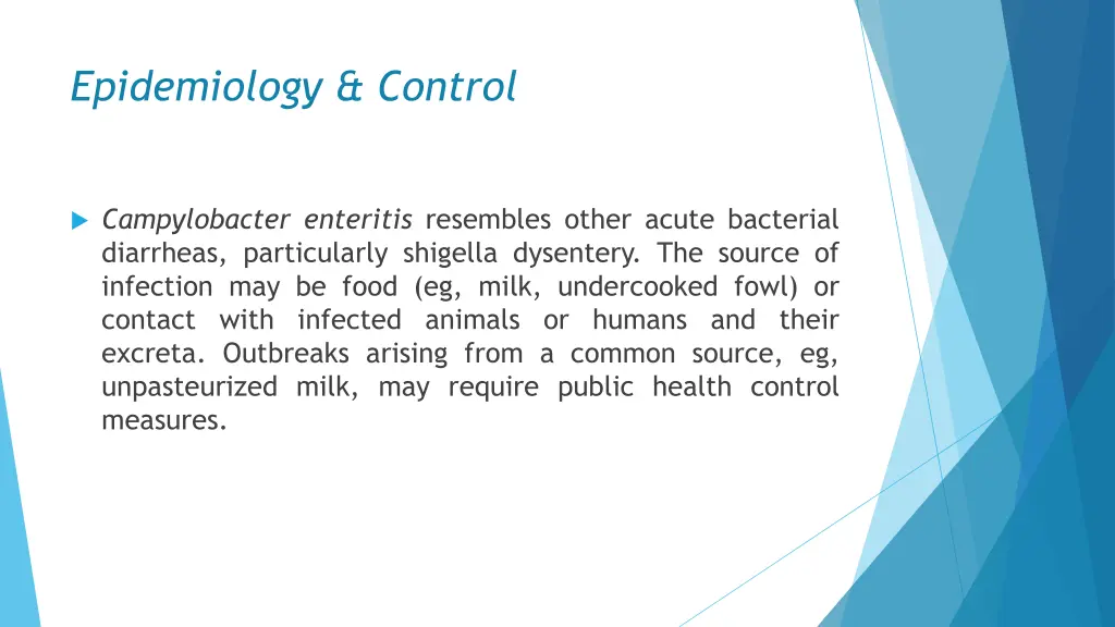 epidemiology control