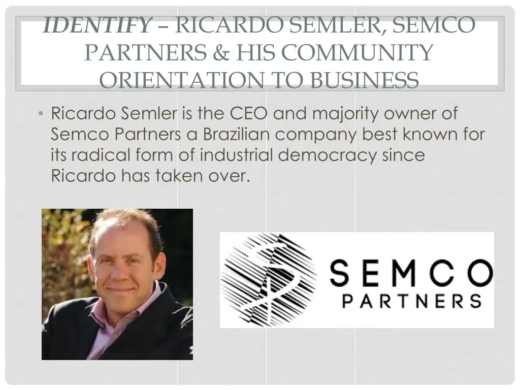 identify ricardo semler semco partners