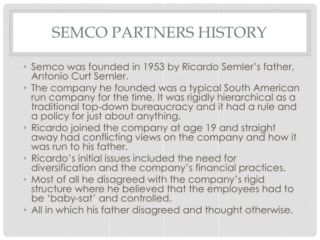 semco partners history