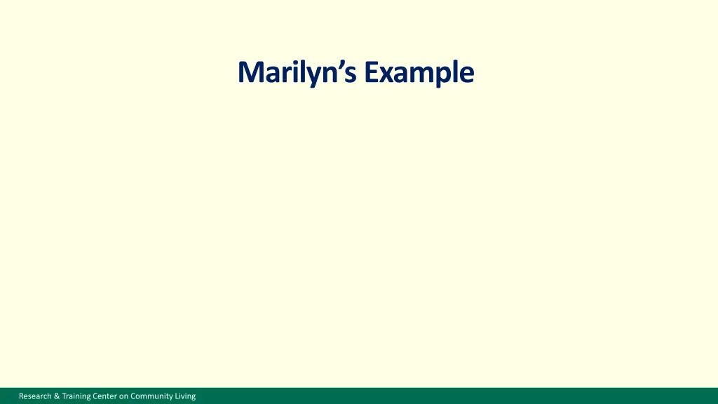 marilyn s example