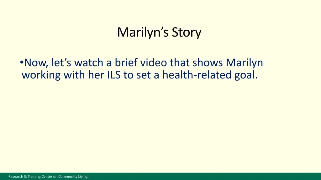 marilyn s story