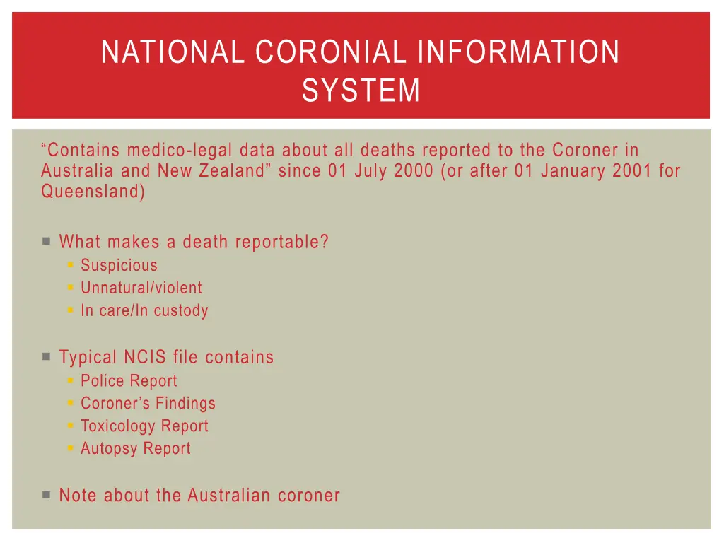 national coronial information system