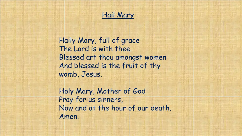 hail mary