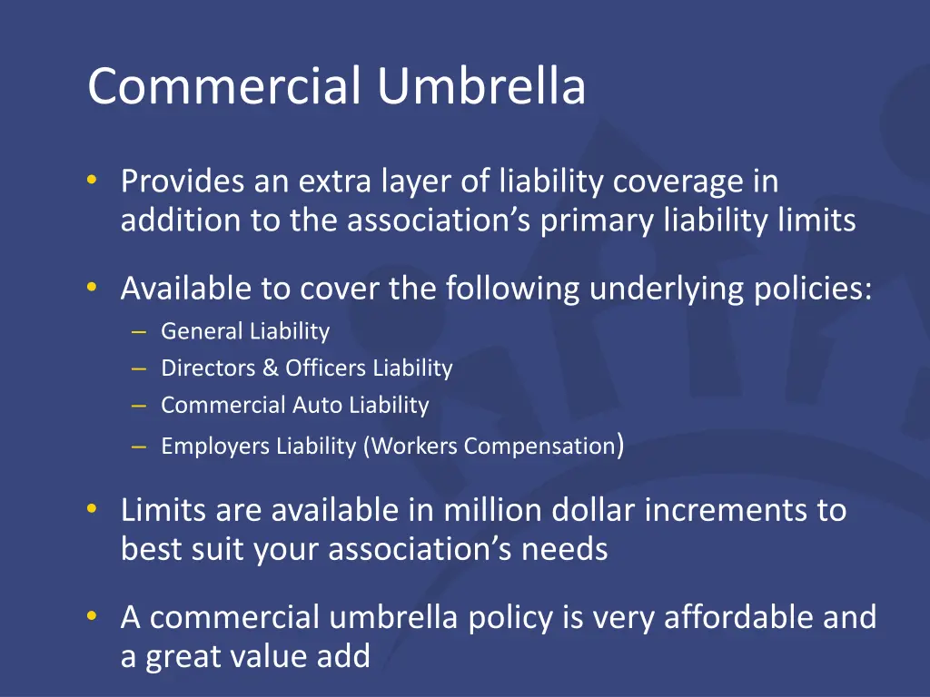 commercial umbrella