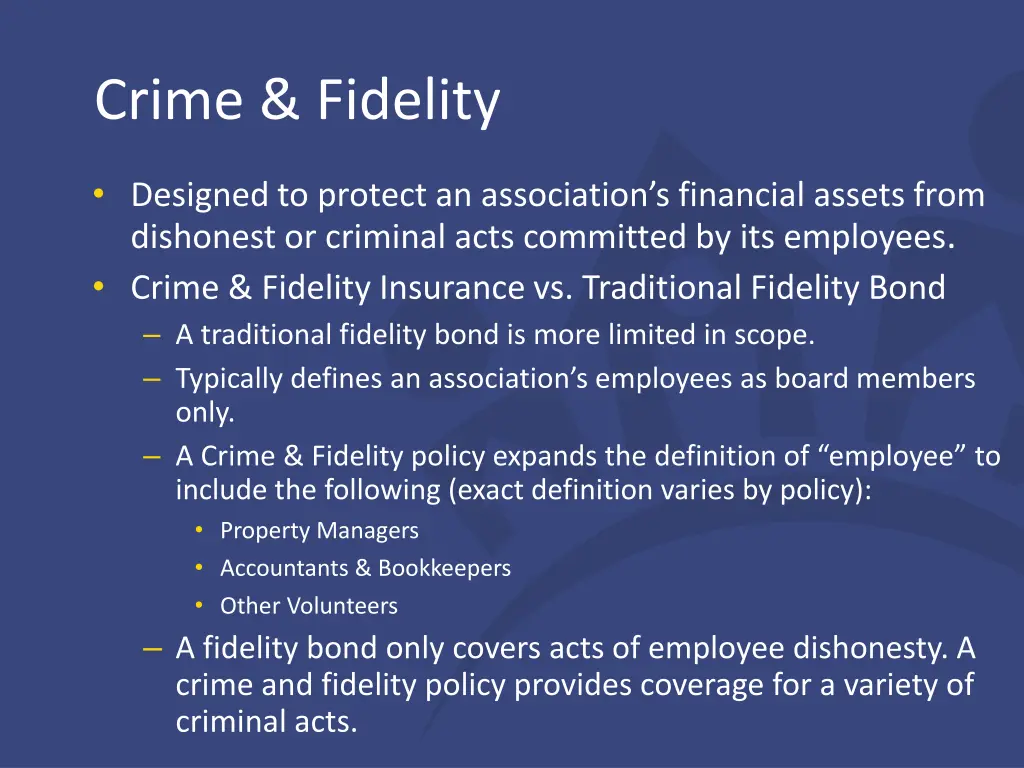 crime fidelity