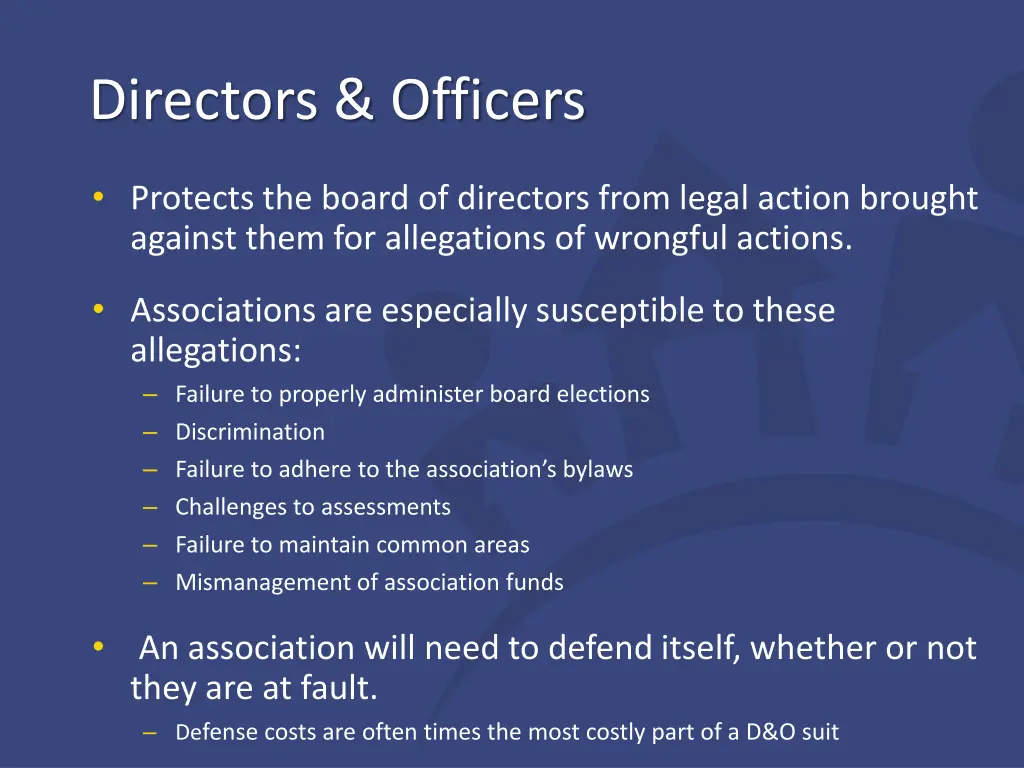 directors officers