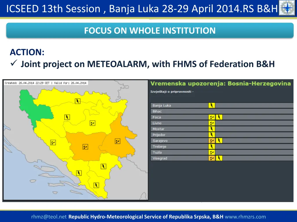 icseed 13th session banja luka 28 29 april 2014 10