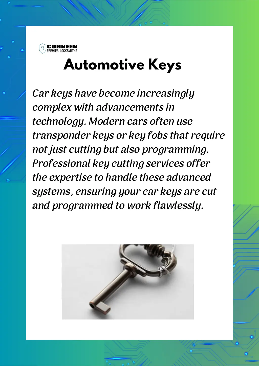 automotive keys