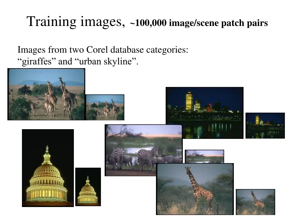 training images 100 000 image scene patch pairs