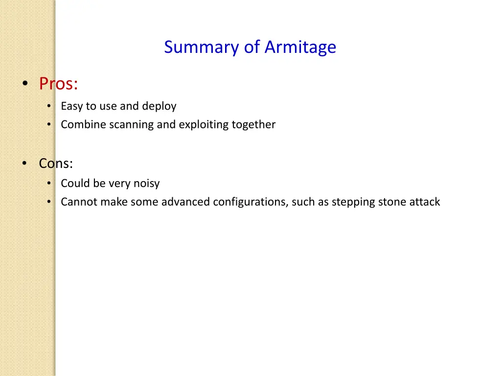 summary of armitage