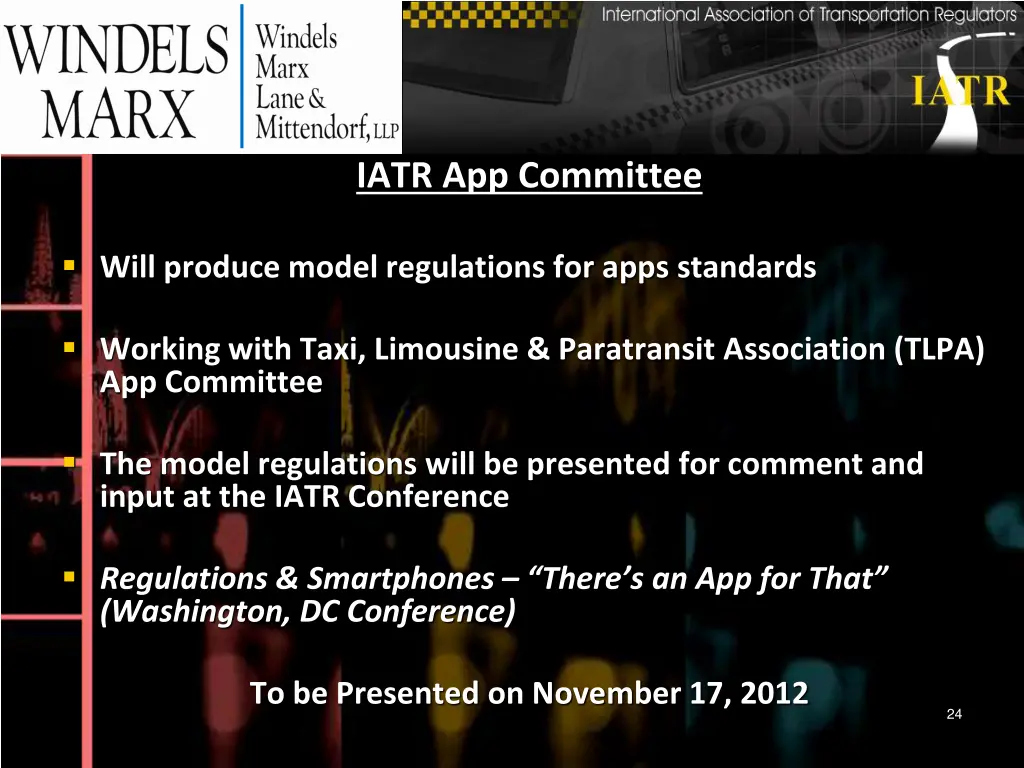 iatr app committee 2