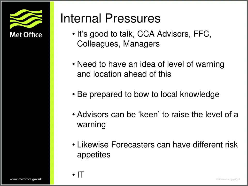 internal pressures it s good to talk cca advisors