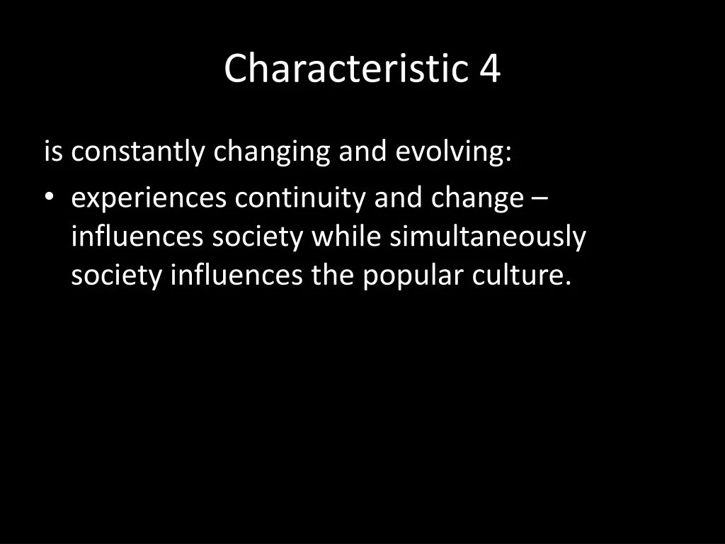 characteristic 4