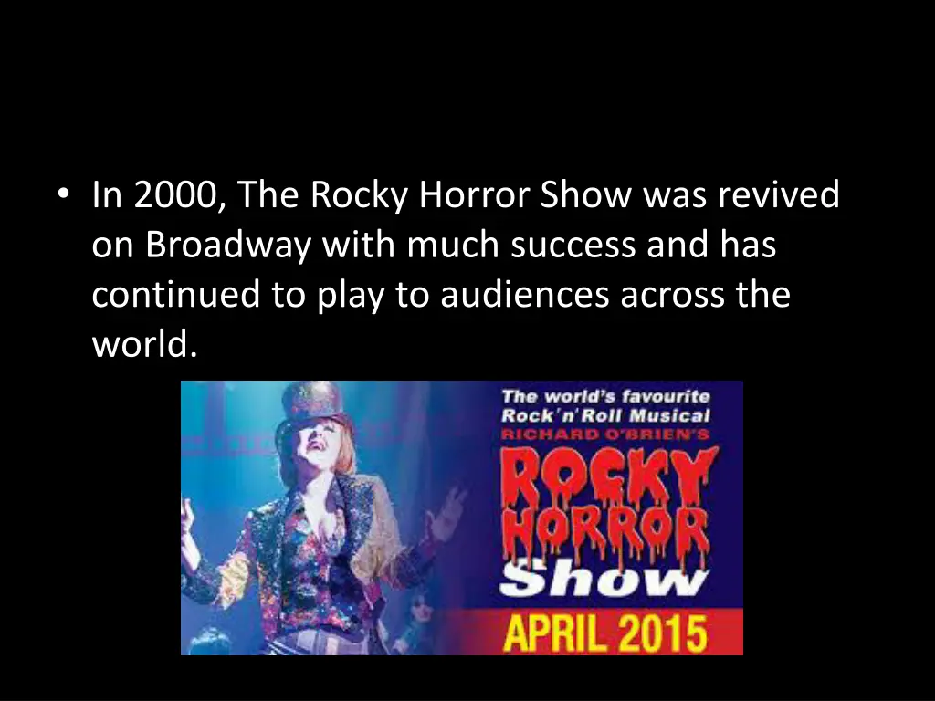 in 2000 the rocky horror show was revived