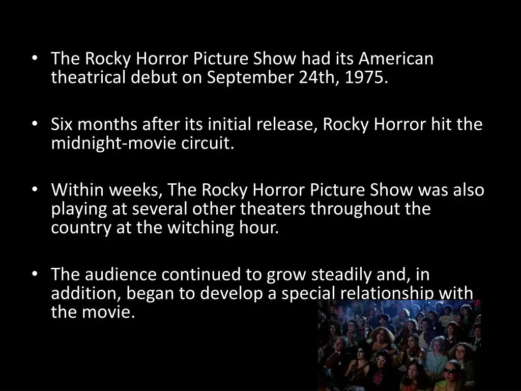 the rocky horror picture show had its american