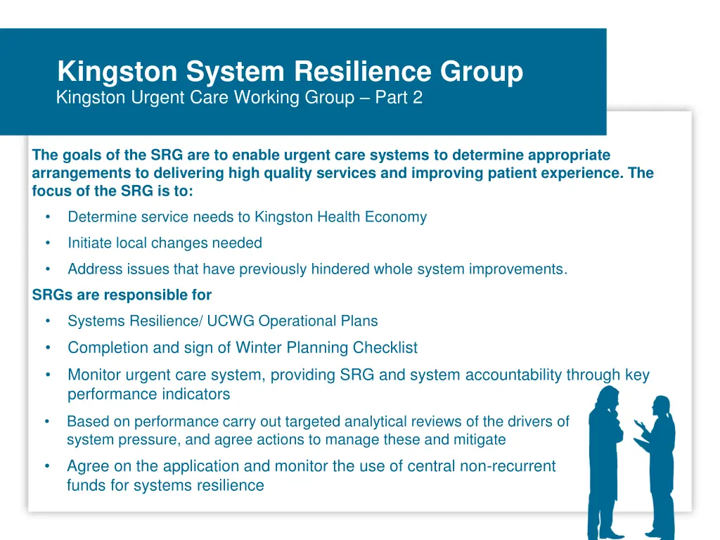 kingston system resilience group kingston urgent 1