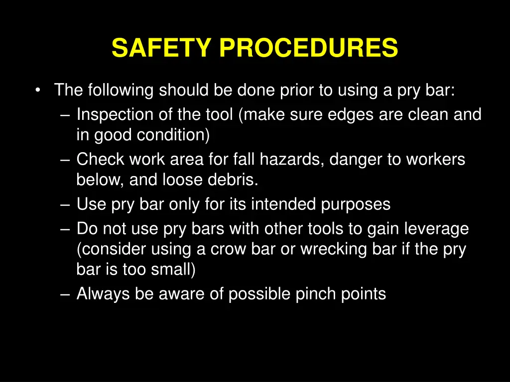 safety procedures 1