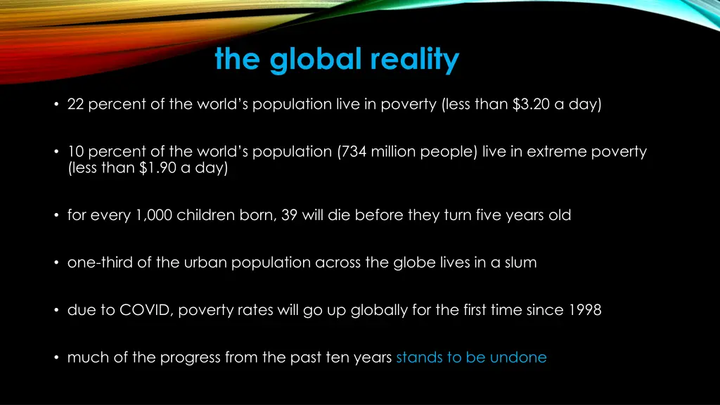 the global reality