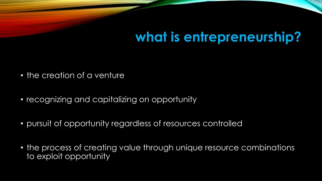 what is entrepreneurship