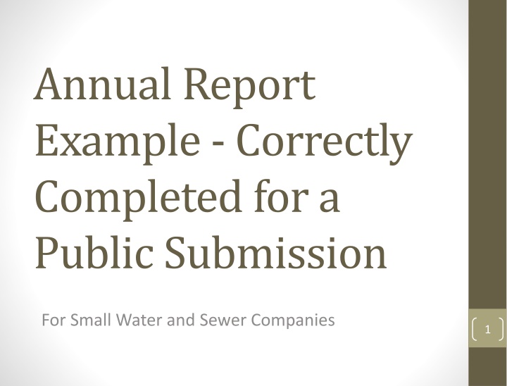 annual report example correctly completed