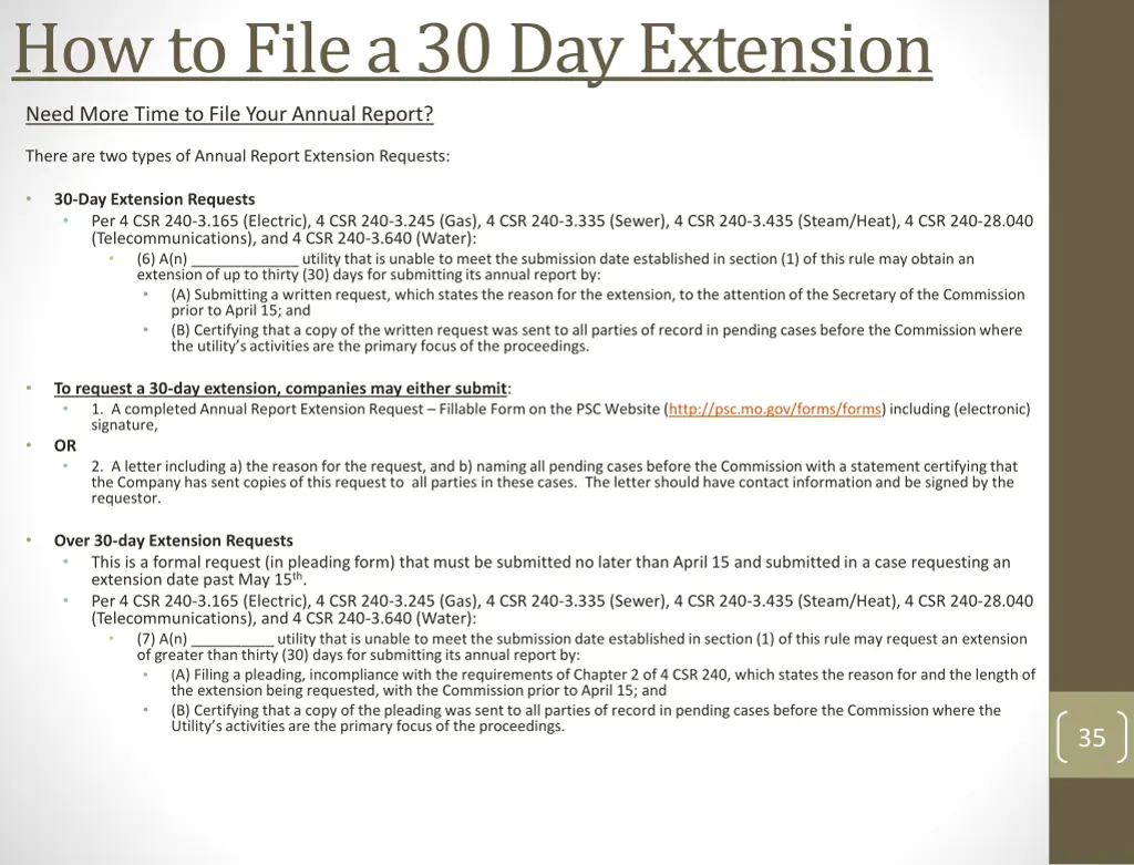 how to file a 30 day extension