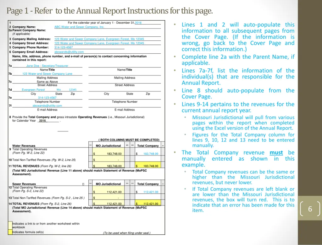 page 1 refer to the annual report instructions