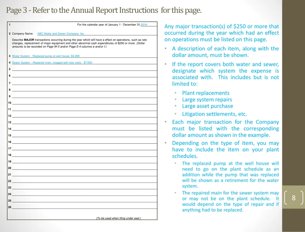 page 3 refer to the annual report instructions