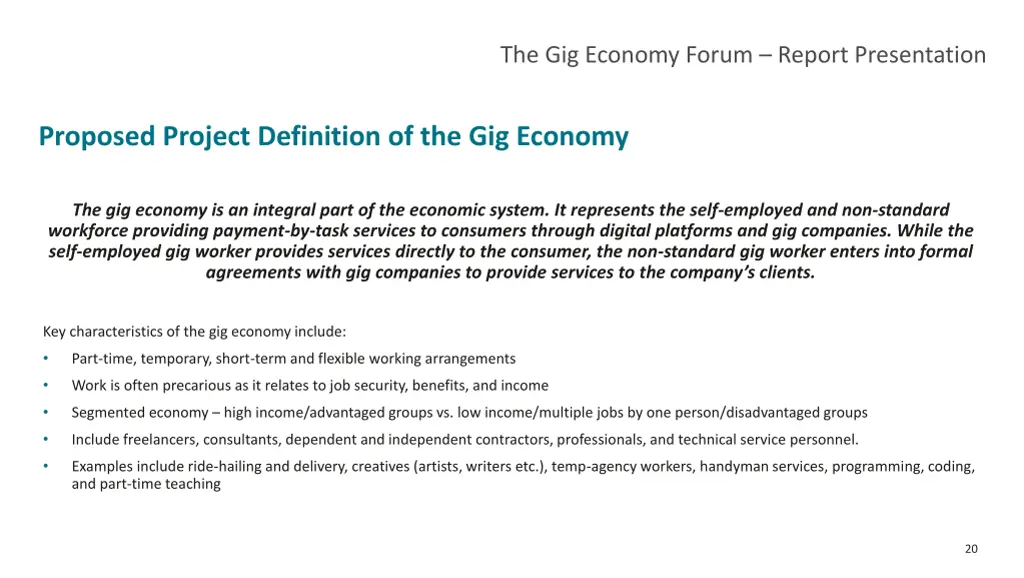 the gig economy forum report presentation 13