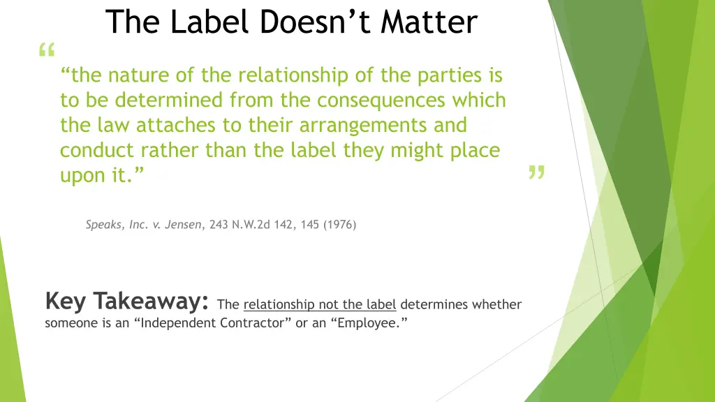 the label doesn t matter