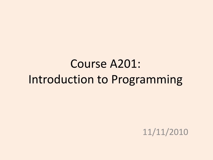 course a201