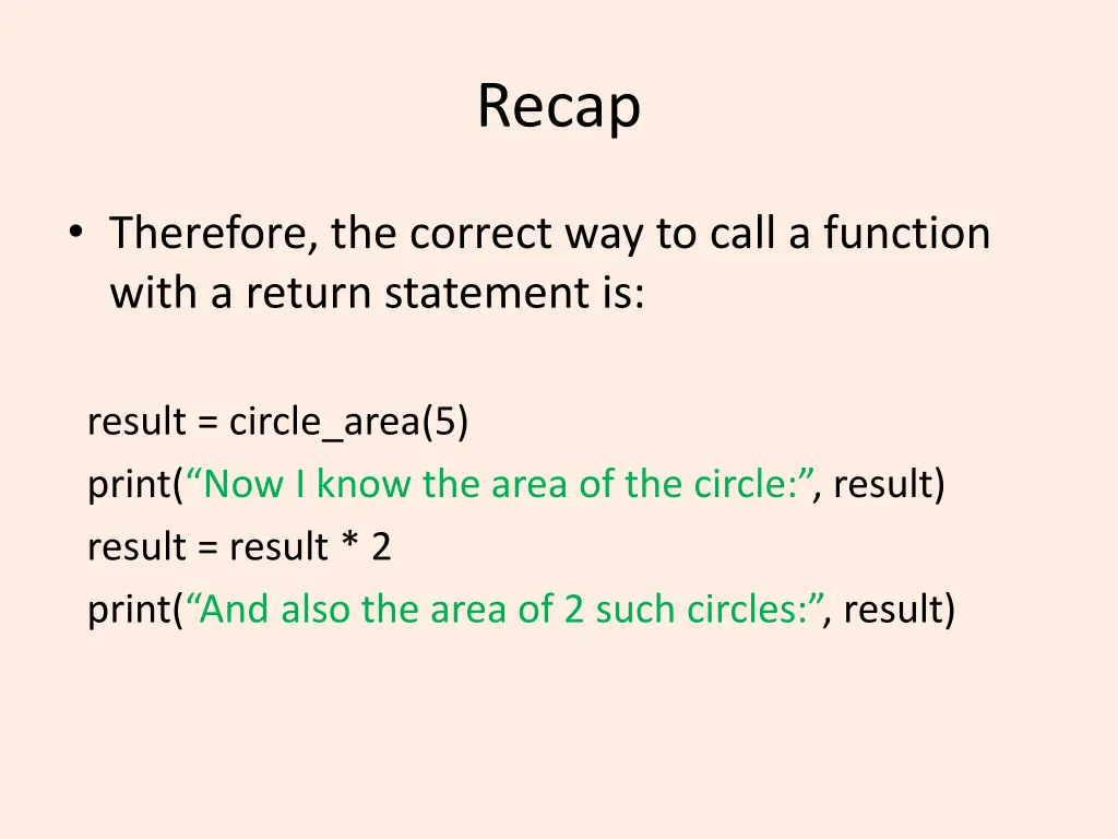 recap 1