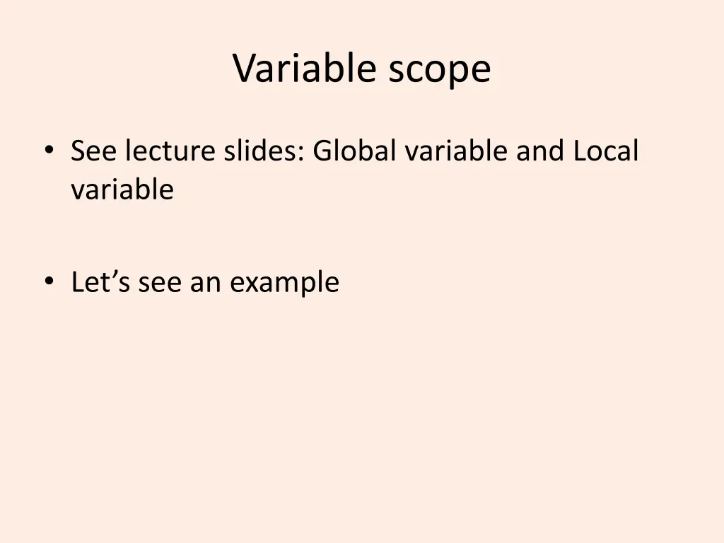 variable scope