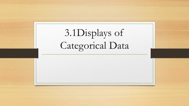 3 1displays of categorical data