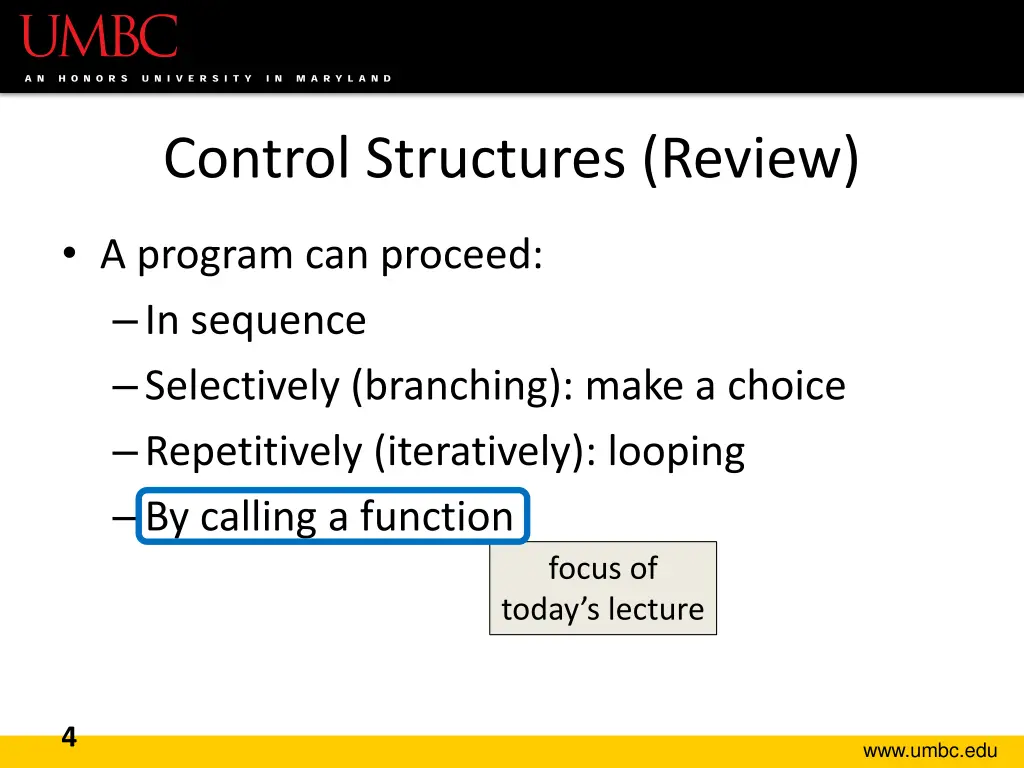 control structures review