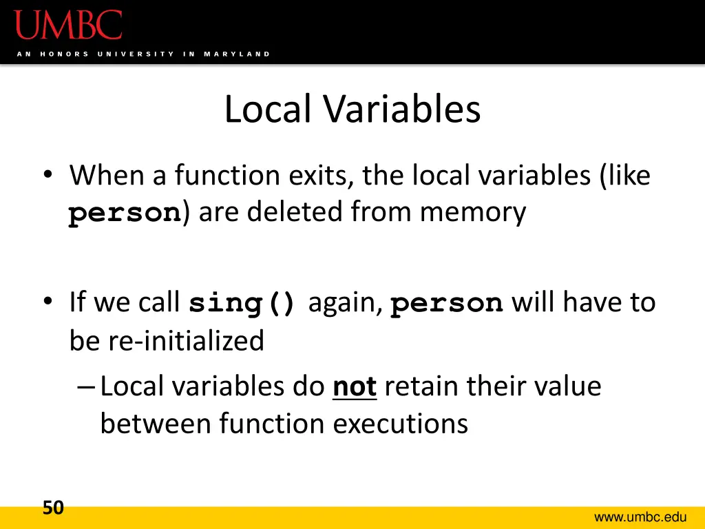 local variables