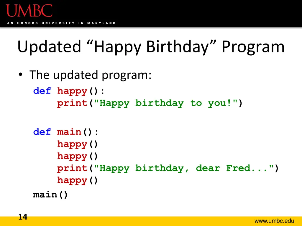 updated happy birthday program